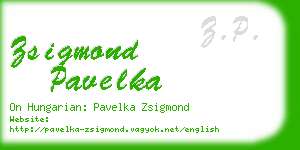 zsigmond pavelka business card